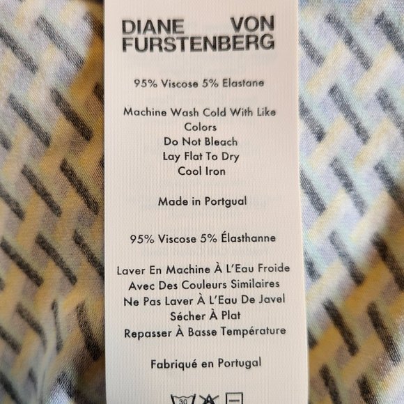 NWT Diane von Furstenberg Jeanne Wrap Dress in Geometric Print (Bars - Veranda) - Picture 6 of 7